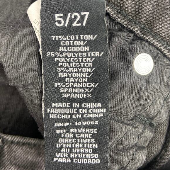 Fashion Nova Black Denim High Rise Distressed Frayed Raw Hem Jean Walk Shorts 5 - Picture 4 of 4